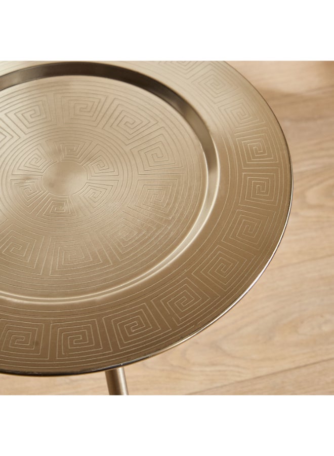 Home Box Isaba Marlina Decorative Tray Table - Gold Finish - Image 4